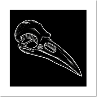 Crow skull Posters and Art